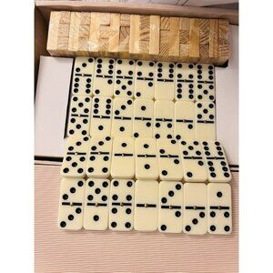 NIB Dominoes & TIP TOWER SET  BOOKCASE LOOK STORAGE BOX